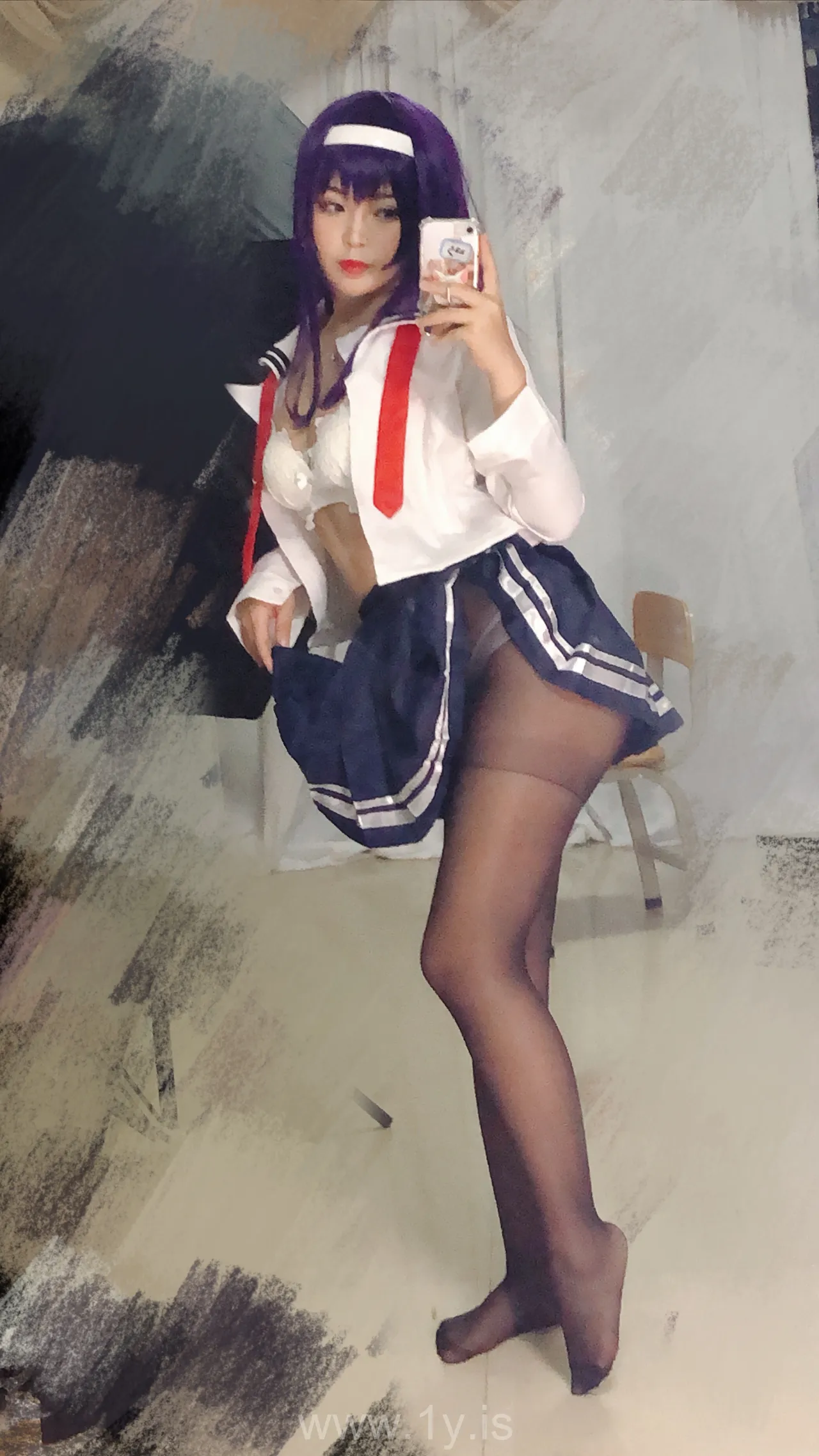 Coser@白烨 NO.020 学姐校服自拍